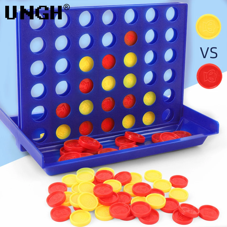 UNGH Four In A Row Bingo Chess Connect Classic Family Board Game Toys Fun Educational Toy for Kids Children Entertainment Game