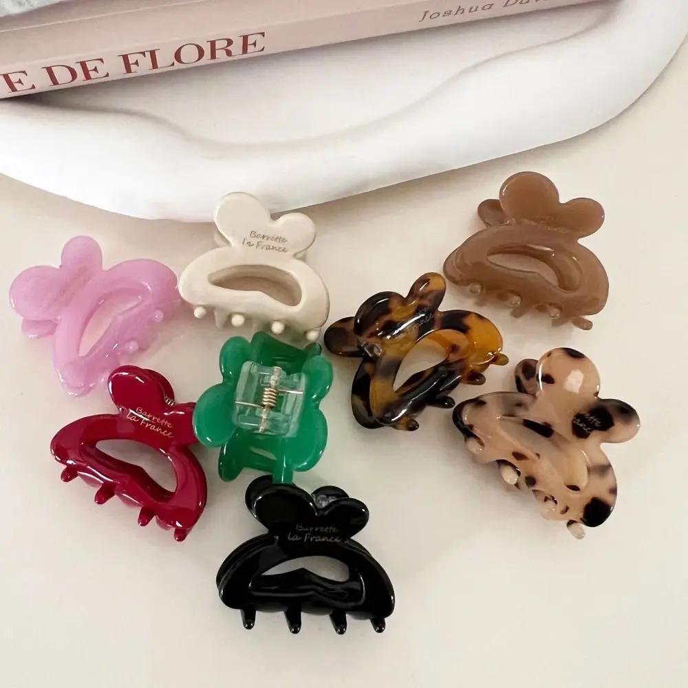 Leopard Korean Style Hairgrips Rabbit Ear Hair Side Clips Women Hairgrips Mini Hair Claws Shark Clips Acetate Hair Clips