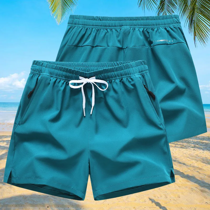 

Summer new shorts men's quick drying three part sports casual pants thin ice silk beach pants