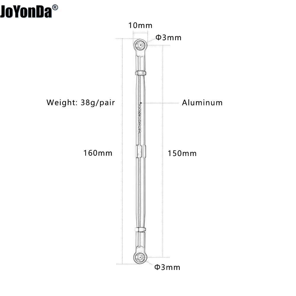 #LOS234003 Aluminum Thicker Rear Suspension Upper Links 7MM for RC Team Losi 1/10 BAJA REY 4wd Rock Rey RTR