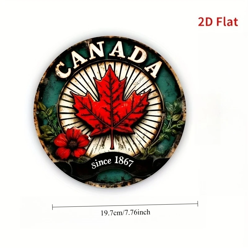 Maple Leaf Metal Tin Sign——Aluminum Wall Art with 