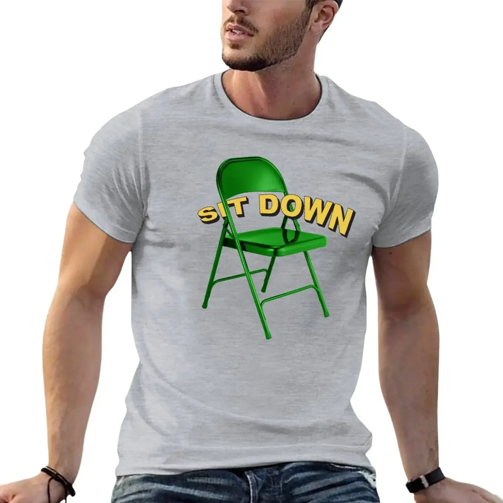 New Sit Down Folding Chair. T-Shirt hippie clothes Anime t-shirt anime clothes mens graphic t-shirts