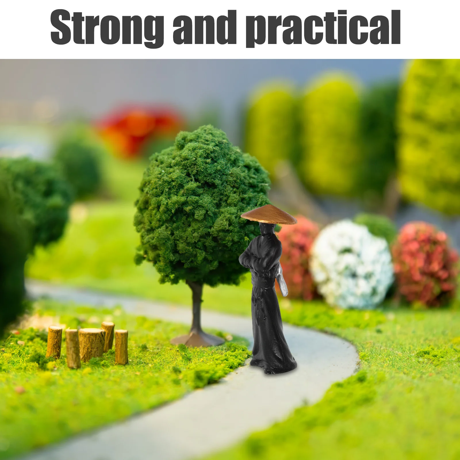 

Small Ornaments 2Pcs Ancient Chinese Figure Statues for Landscape Garden Decor Bonsai Terrarium Miniature Figurines