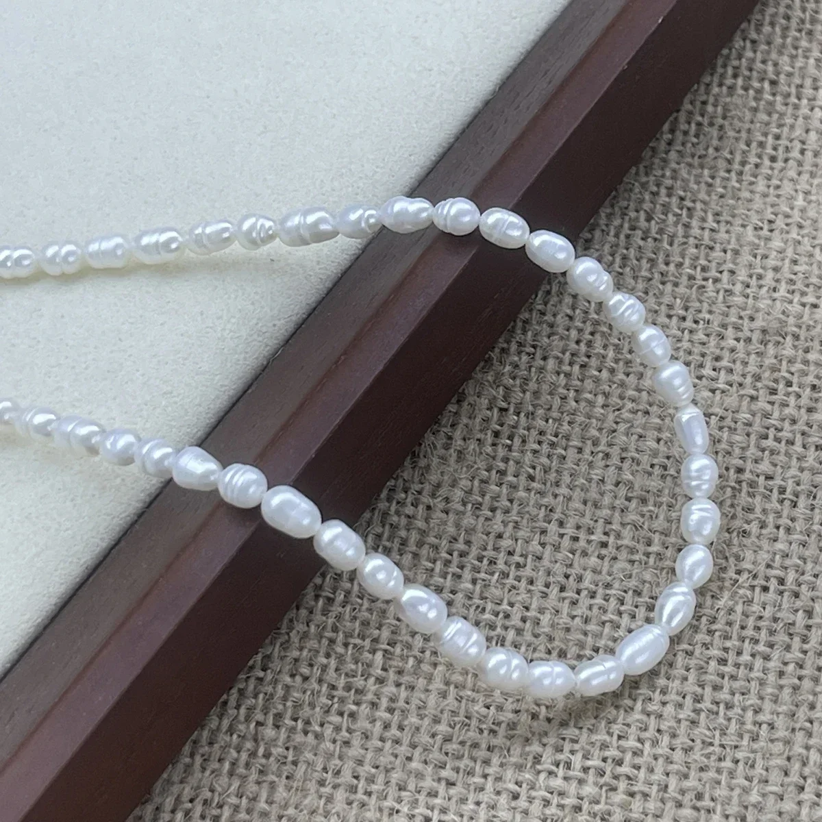 

4-5mm Smooth Natural Freshwater White Rice Pearl Beads Sparkling Jewelry Making DIY Supplies for Necklace Bracelet Accessories