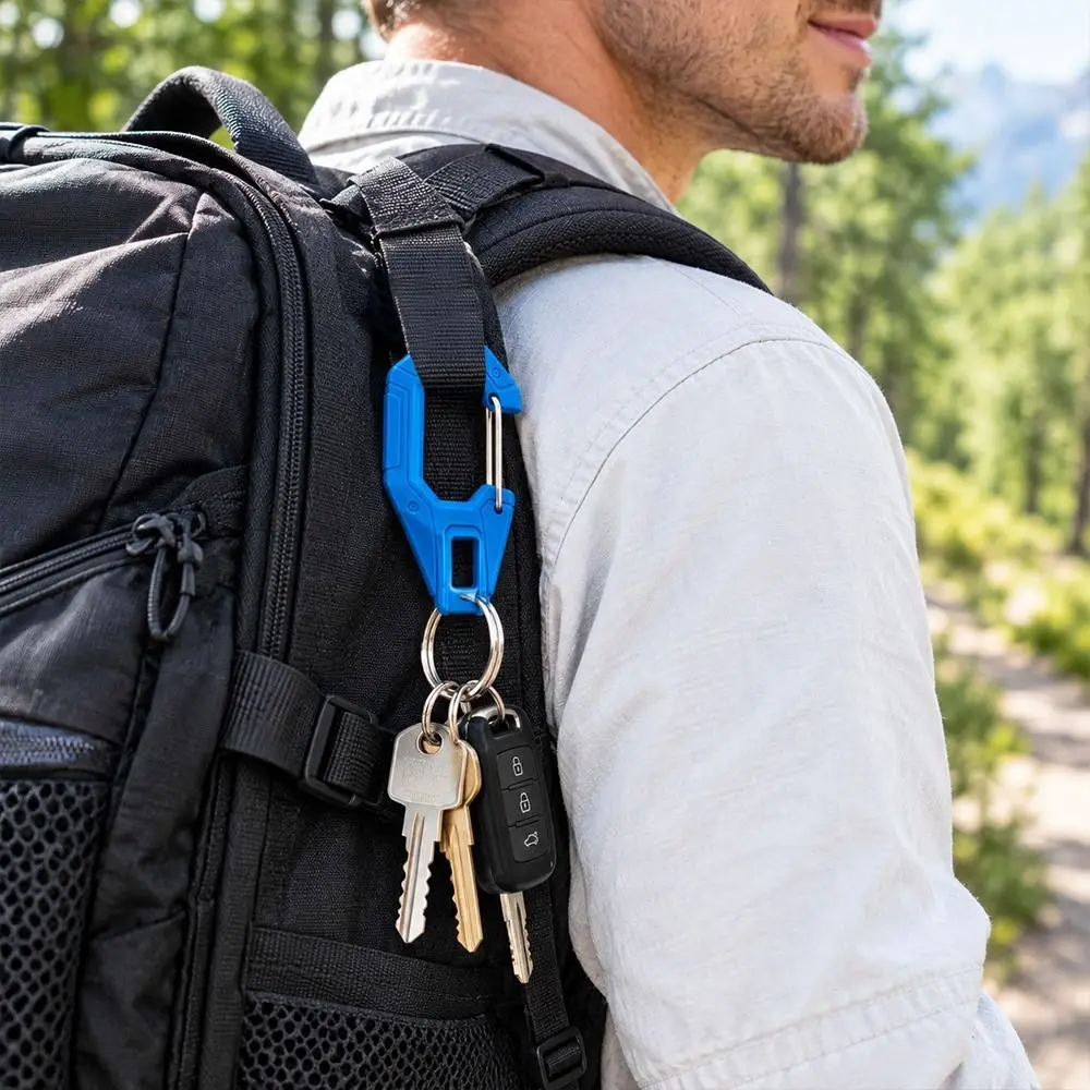 4pcs Colorful G-shaped Hook Loop Multi-function Pastic Bottle Hanging Buckle Webbing Attachment Fast Latch System