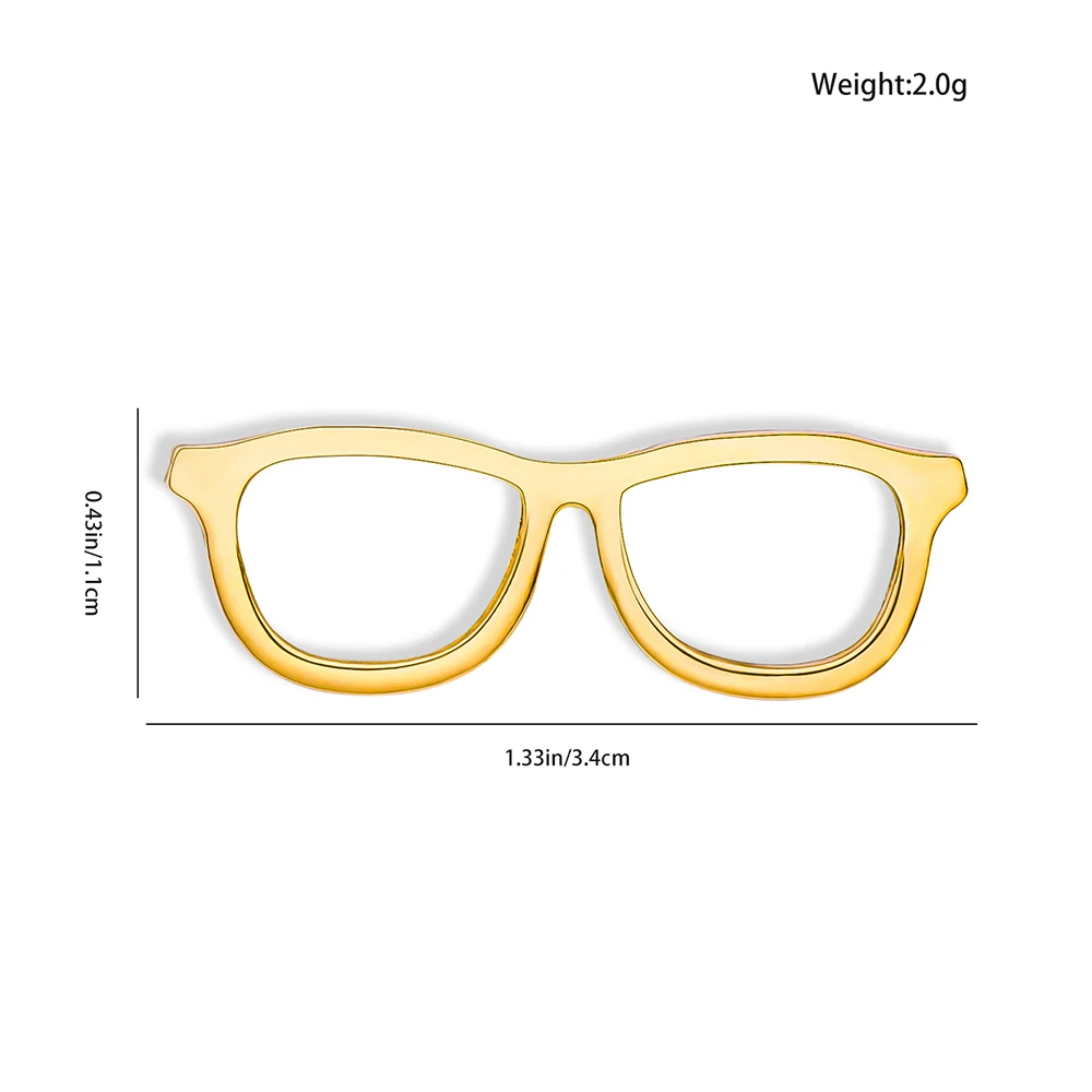 Hanreshe Glasses Shape Lapel Pins Metal the Ophthalmology Brooches for Doctor Gift Pin Badge Medical Fashion Jewelry Accessories