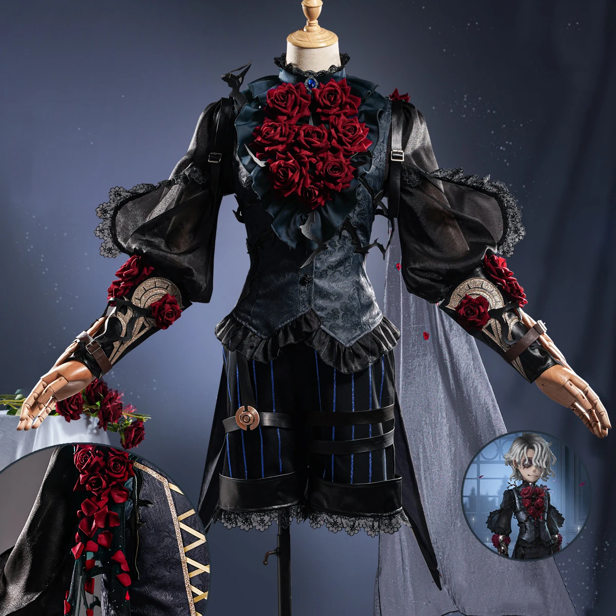 Game Identiteit V Ziekte Stars Skin Emir Cosplay Kostuum Leuke Zwarte Gothic Pak Hallween Carnaval Party Uniformen Custom Made