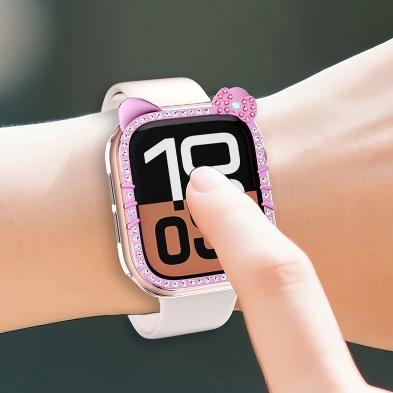Diamant-Hülle für Apple Watch 11 10 Gehäuse 42mm 46mm 41mm 44mm 40mm 45mm Zubehör Bling Bumper Schutz iWatch Series 9 8 SE 7 – Detail 3