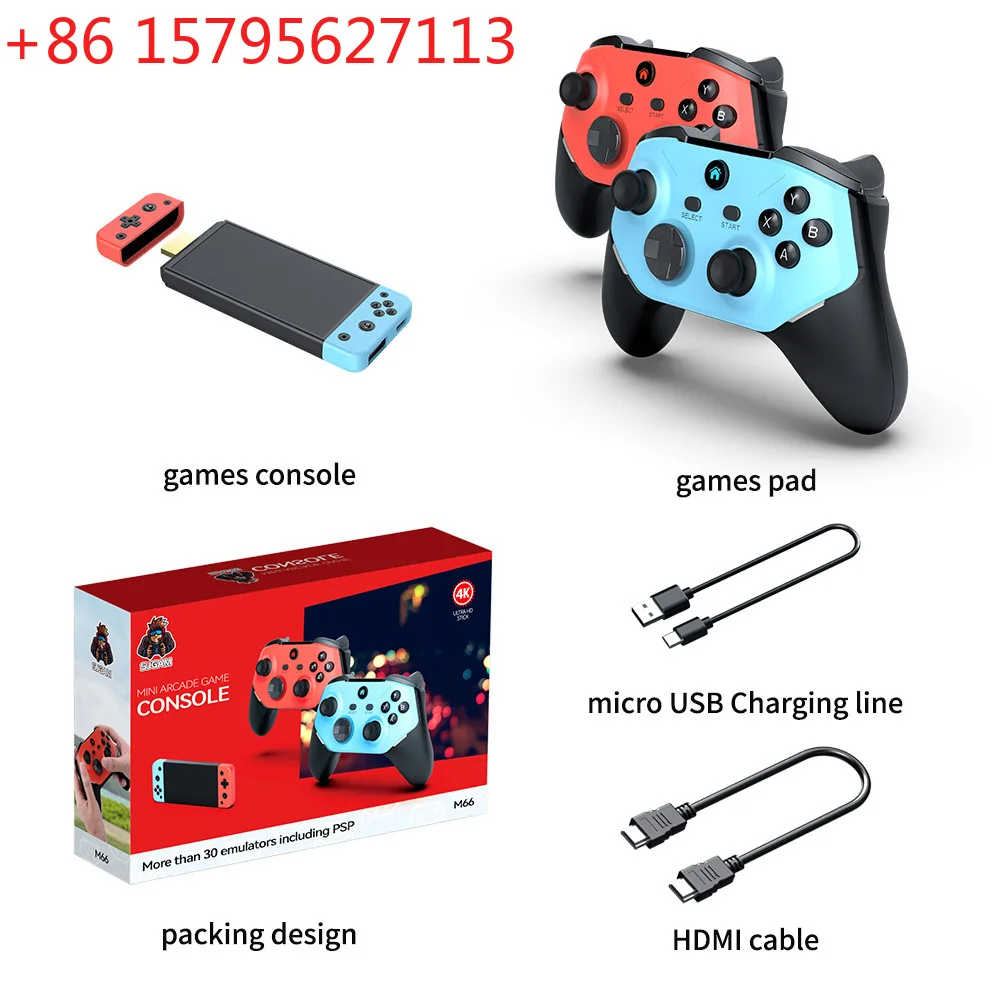 

Новая игровая консоль M66 TV с поддержкой 3D, аркадных игр, PSP, PS1, высоким разрешением 4K, для всей семьи.