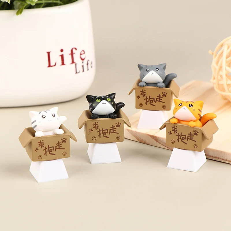 

1Pc Personalized Cartoon Cat Keyboard Keys Three-Dimensional Cute Anime Keycaps For Mechanical Keyboard Cross Shaft Key Caps