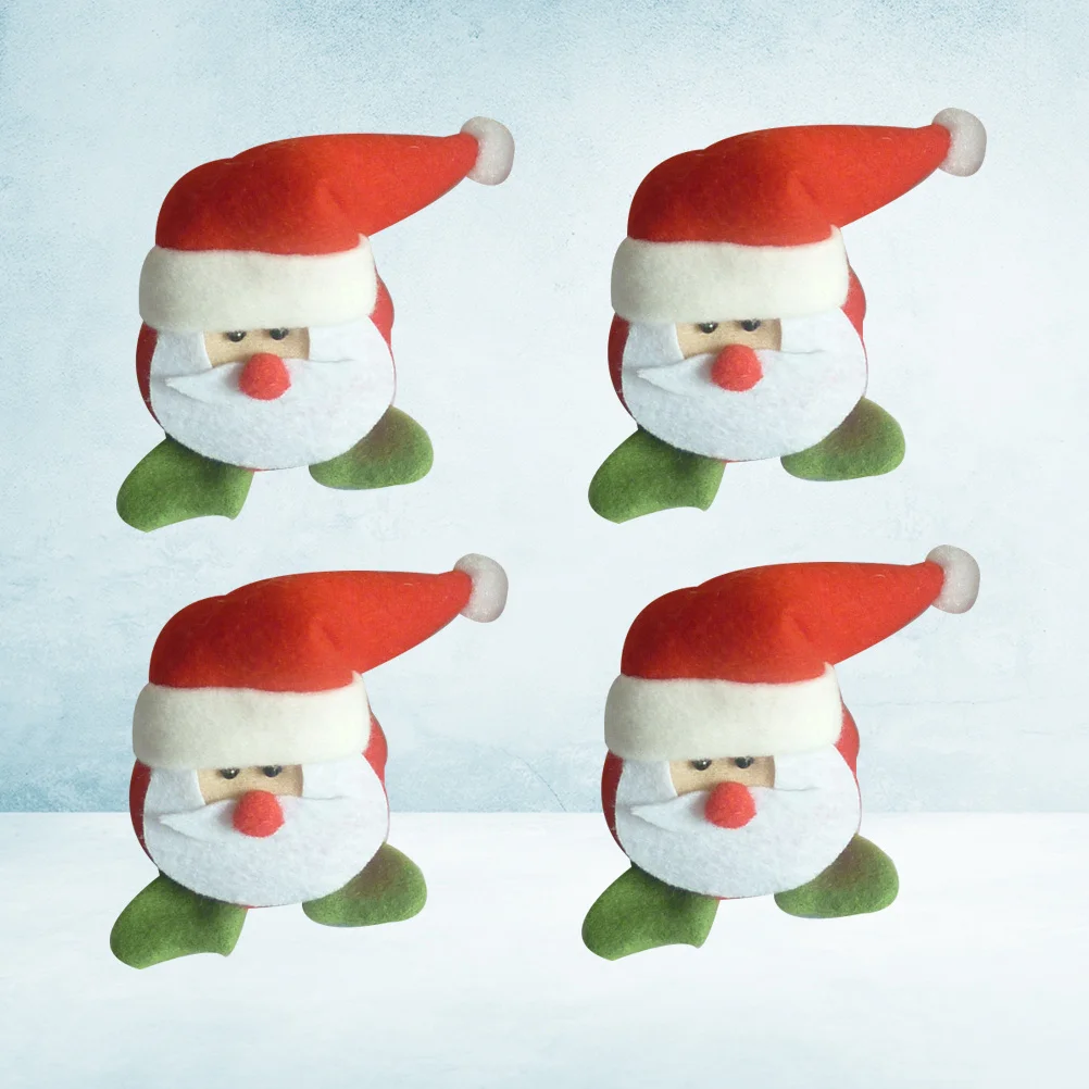 

4Pcs Christmas Chair Leg Covers Santa Shoe Design Non-Woven Fabric Table Leg Covers for Christmas Party Dinner Decor