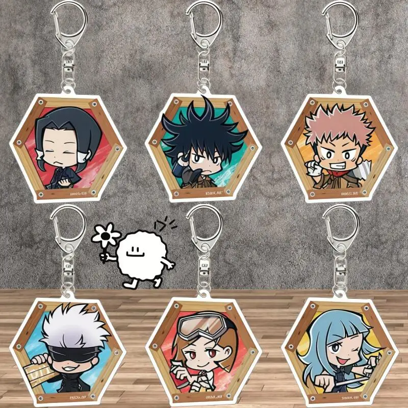 Llavero de acrílico para Jjk Kamo Noritoshi Fushiguro Megumi Yuji Itadori Miwa Kasumi Nobara Kugisaki, regalos de llaveros de acrílico de anime