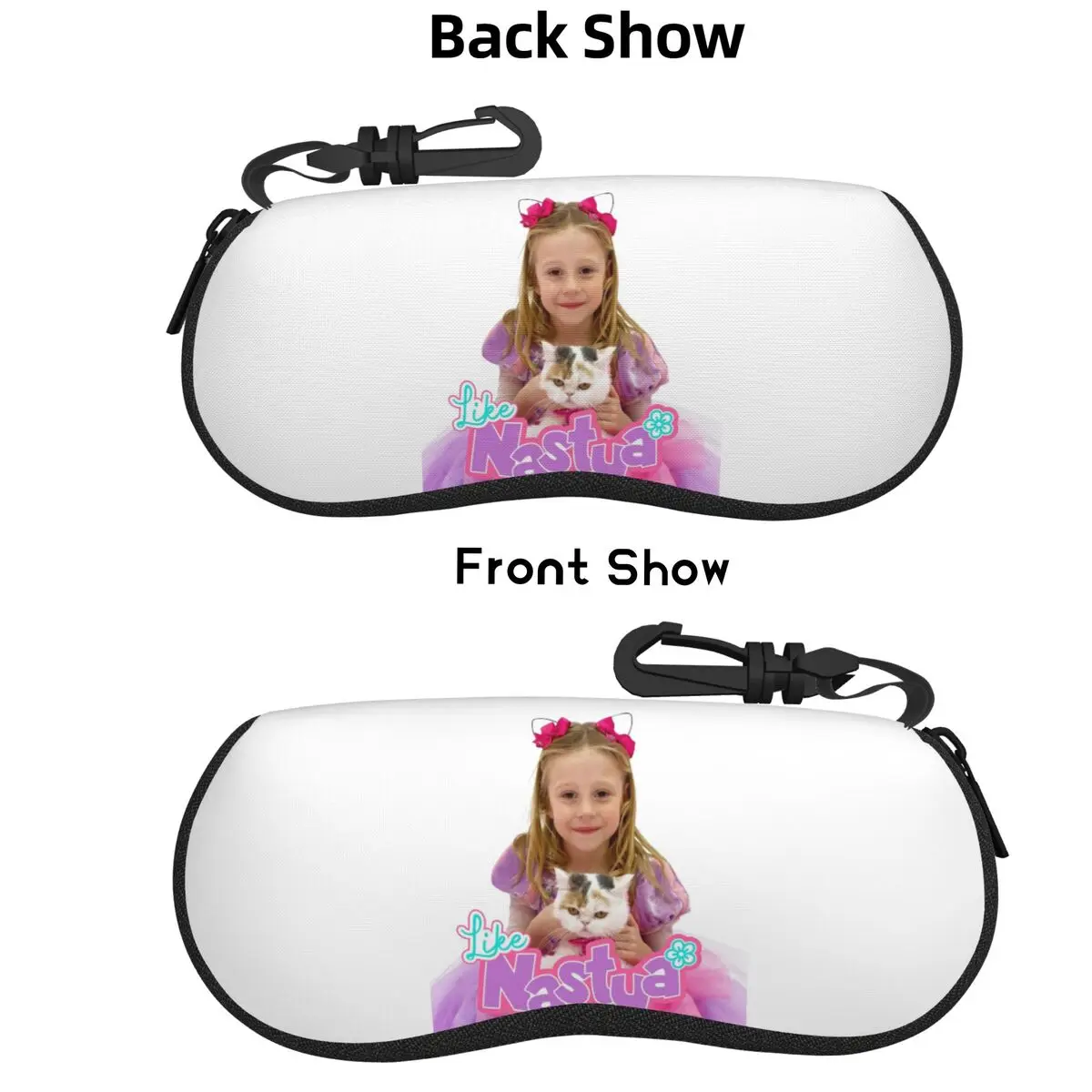 

Like Nastya Holding Cute Cat Shell Glasses Case Protective Sunglasses Box Women Men Soft Eyeglass Bag Pouch