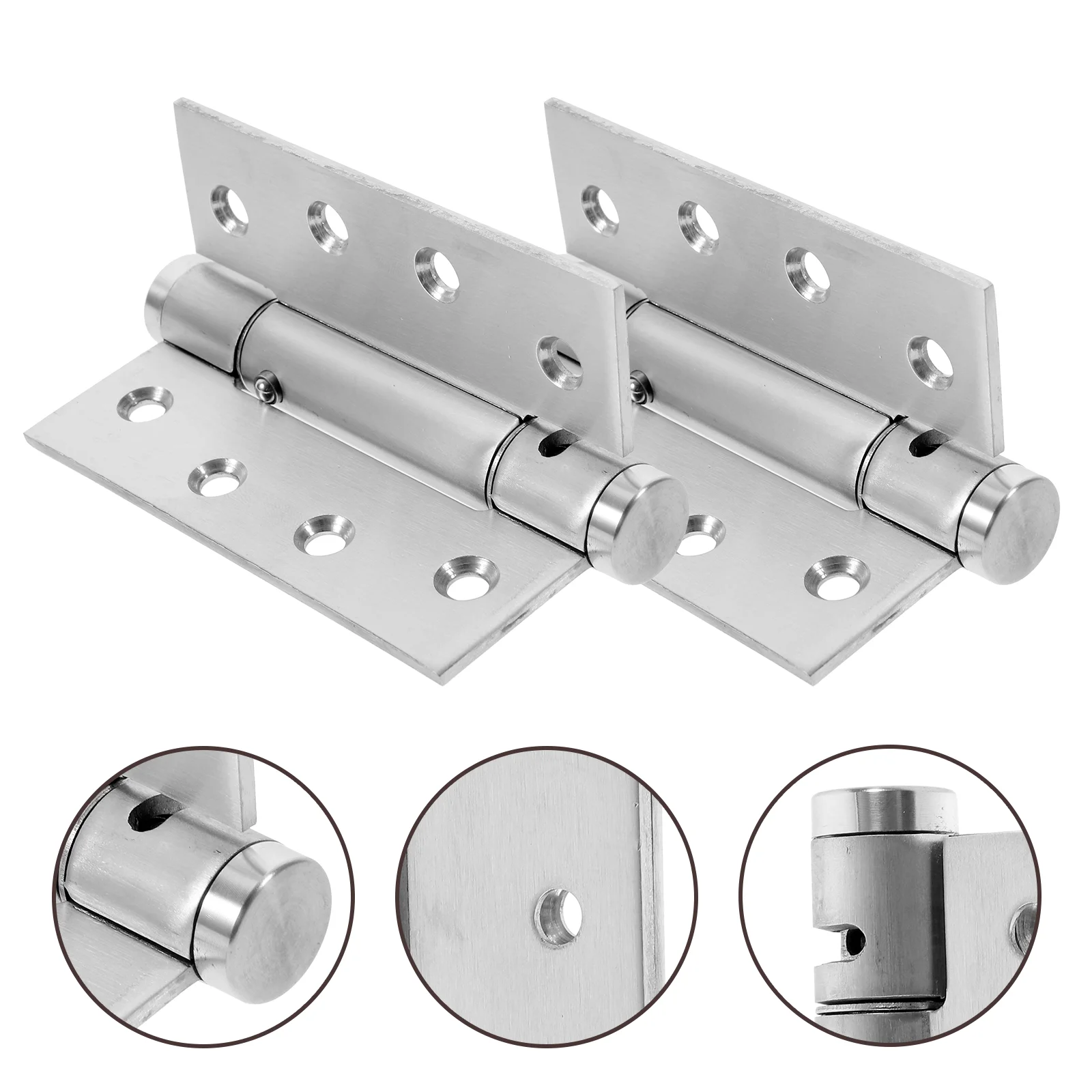 

2 Pcs Towel Hanger Automatic Door Closer Spring Magnetic Silver Garage Springs Screen Hinges Self Closing