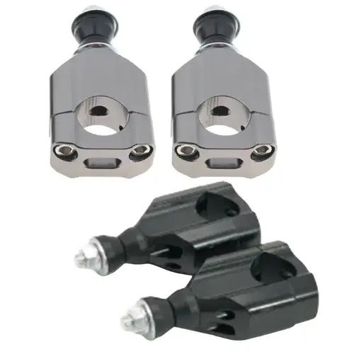 Abrazaderas de montaje de barra ancha para manillar delantero de motocicleta, adaptador de abrazadera de aluminio para manillar de motocicleta, 22mm, 1 1/8 ', 2 uds.