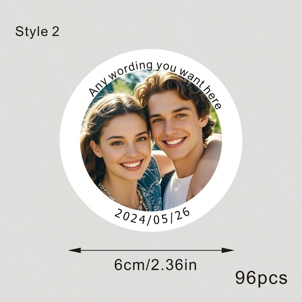 맞춤형 개인화 사진 스티커 라벨 결혼식 생일 기념일 발렌타인 어머니 아버지의 날 가정 사무실 선물