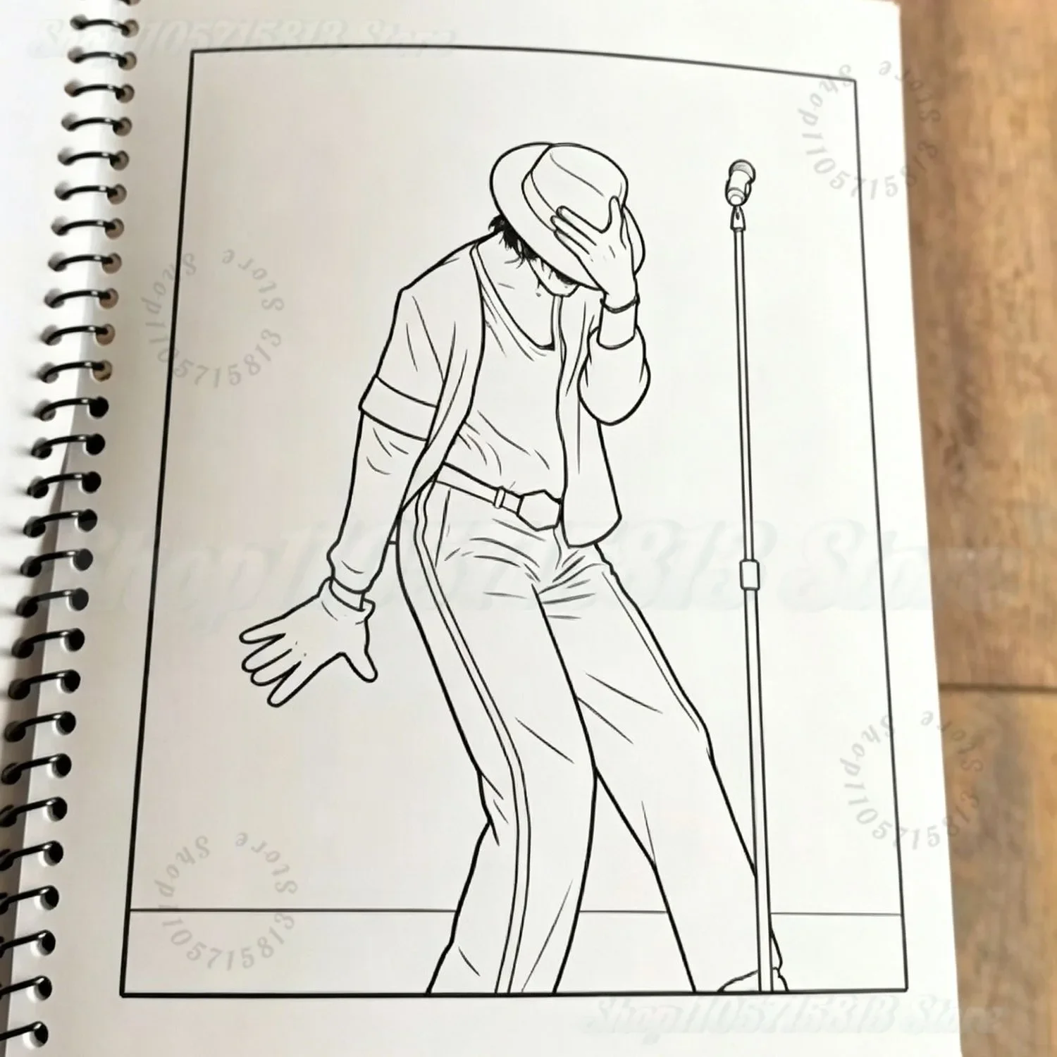 2026 Michael Jackson The Coloring Book,Pop Star Themed Coloring Book,Sketch Drawing Notebook, Music Fan Collection Gift view 4