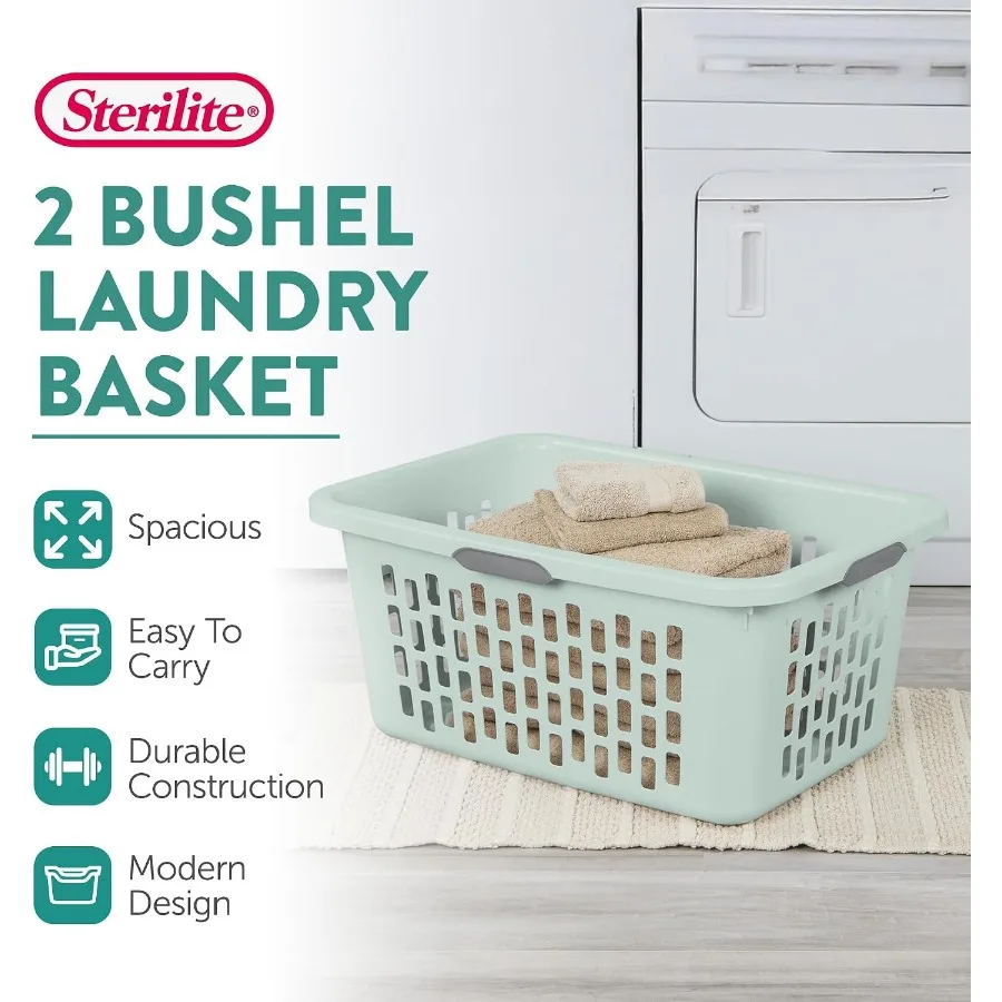 Rectangular Laundry Basket, Plastic Clothes Hamper