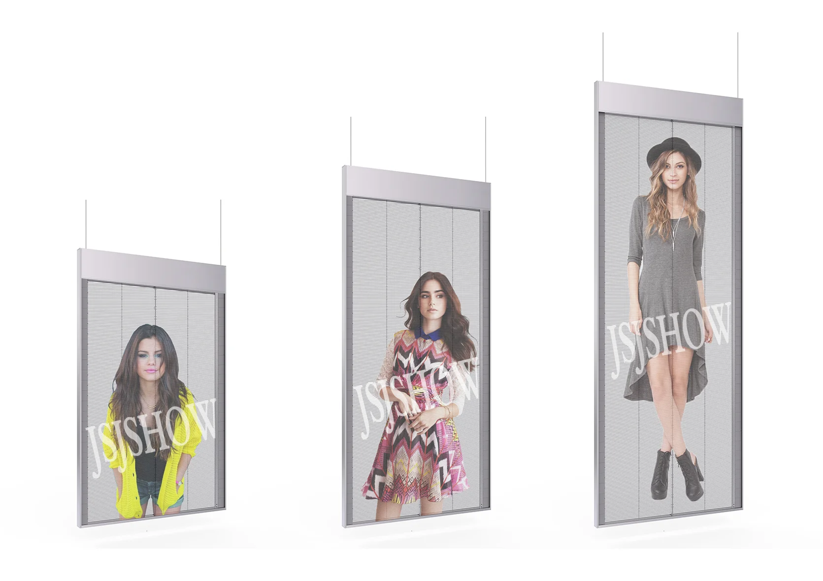 Advertising Panel Transparent LED JS2.6-5.9 S Shape with HDR10 3000-5000CD Brightness 2-Year Warranty for Indoor Use