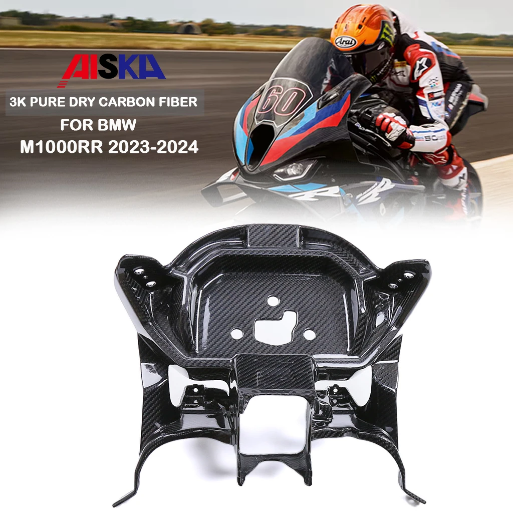 3K Dry Carbon Fiber Motorcycle Body Fairing Kit Dashboard Bracket Cover Plate Accessories For BMW M1000RR M1000 RR 2023 2024