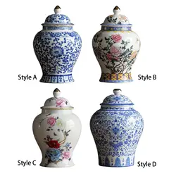 Ceramic Ginger Jar Art Decoration Floral Vase Store Your