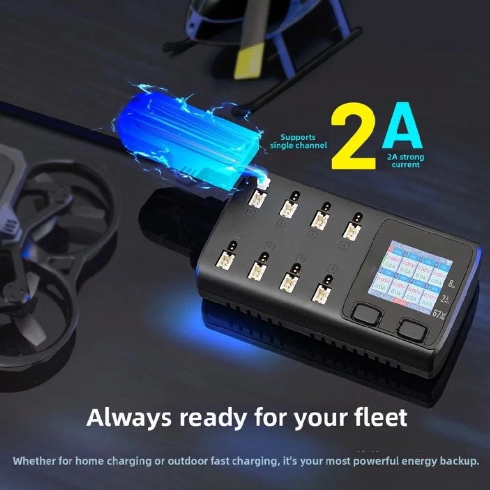 For V3 H1 6-Port For LiPo For Battery For Charger for Tiny For Whoop Drones Supports 0.3A to 1.3A Adjustable For Charge