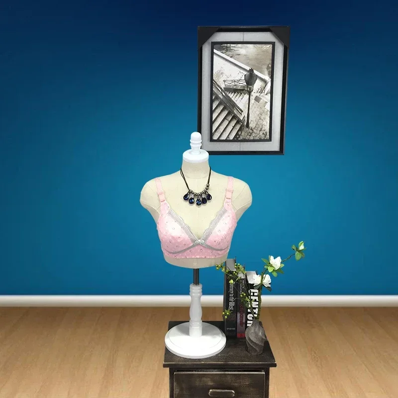 Versatile Half Body Female Bust Mannequin Torso Form for Displaying Bras Necklaces Scarves In Clothing Rack Showcase