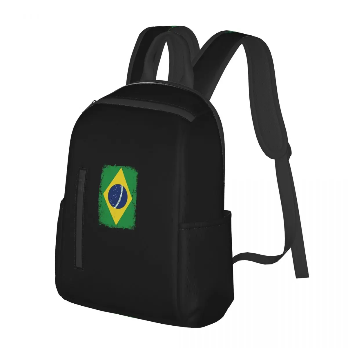 Brazil National Flag (15) Student Backpack School Bag Hiking Travel Daypack for Men Women Bookbag Shoulder Bags