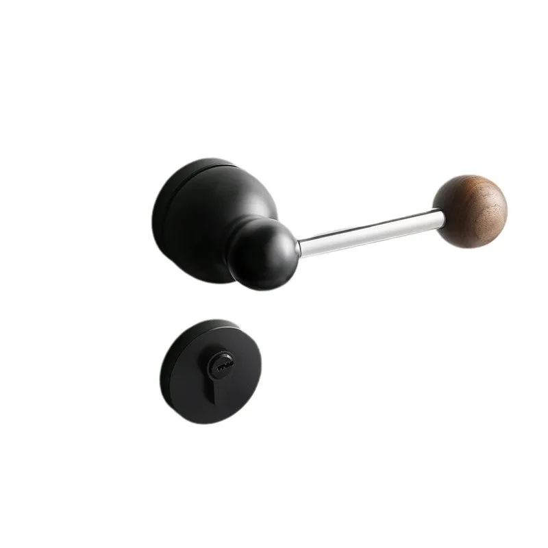 

Space Aluminum Door Handle Magnetic Mute Bedroom Room Door Lock