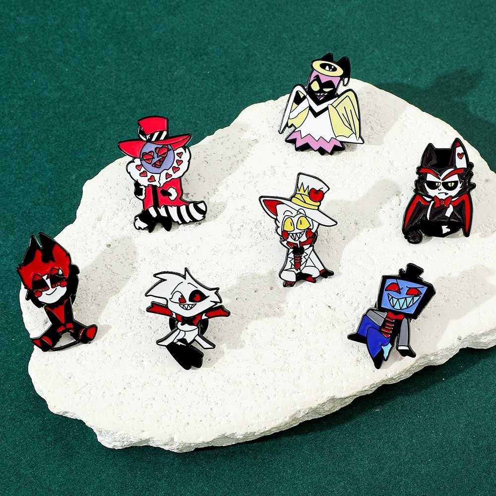 Hazbin Hotel Enamel Pin Brooches for Clothes Backpacks and Jackets Fashion Jewelry Accessories Gifts for Friends Fans Cosplay view 6