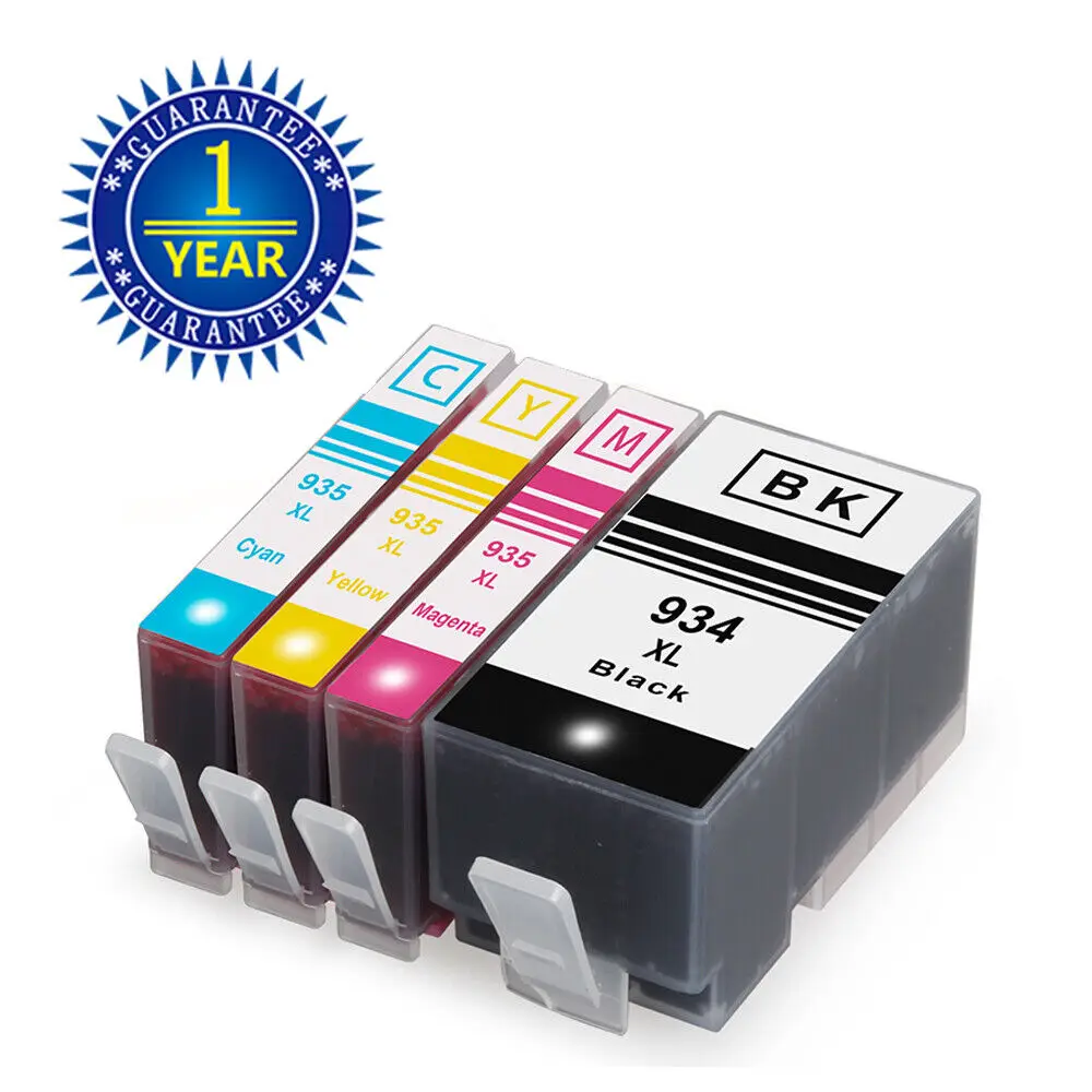 4 Pack 934XL 935XL New Chip Ink Cartridges For HP Officejet 6812 Pro 6230 6830