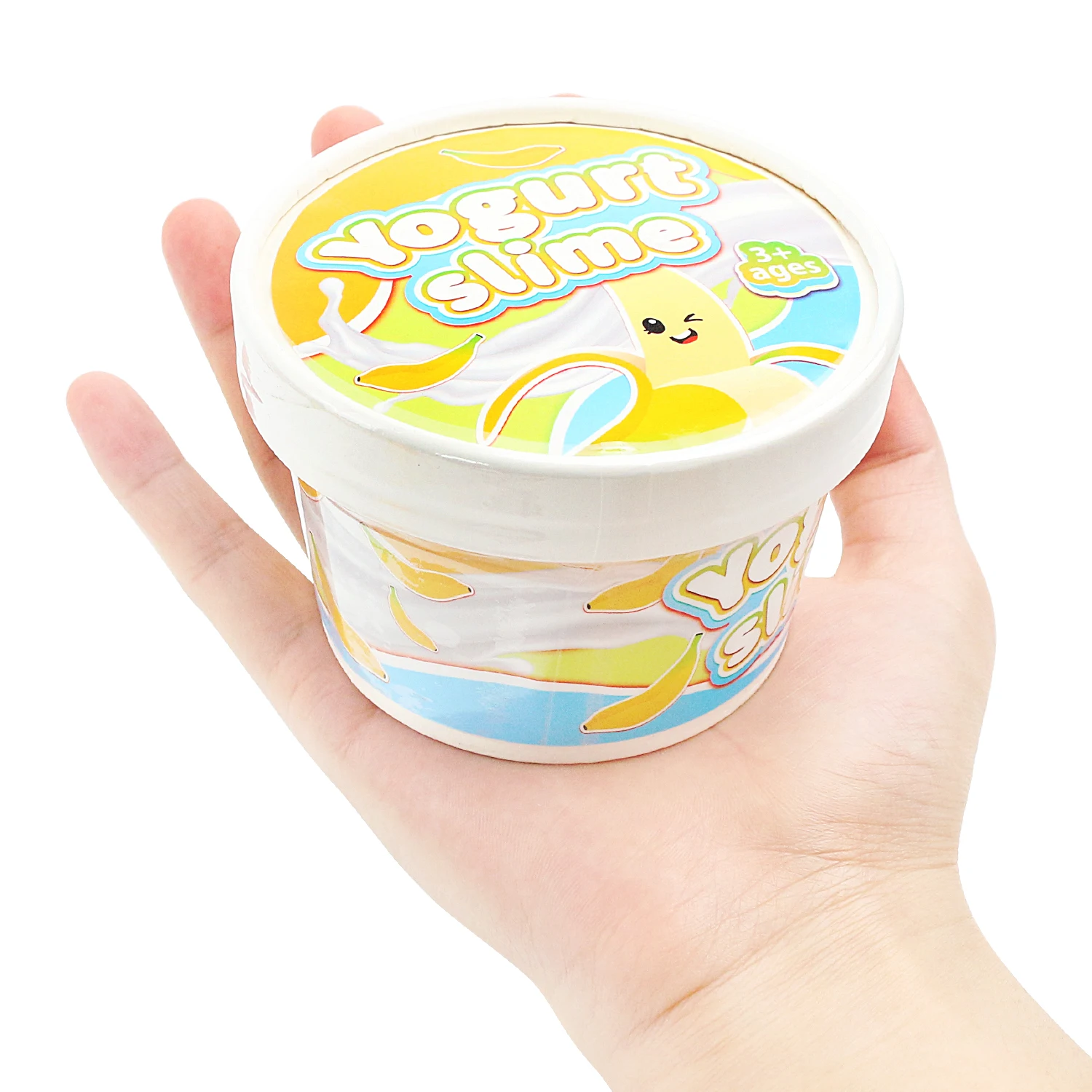 Fruit banana slime, crystal puree, fruit flavored cream clay, DIY dessert handmade toy, creative cultivation of hands-on ability