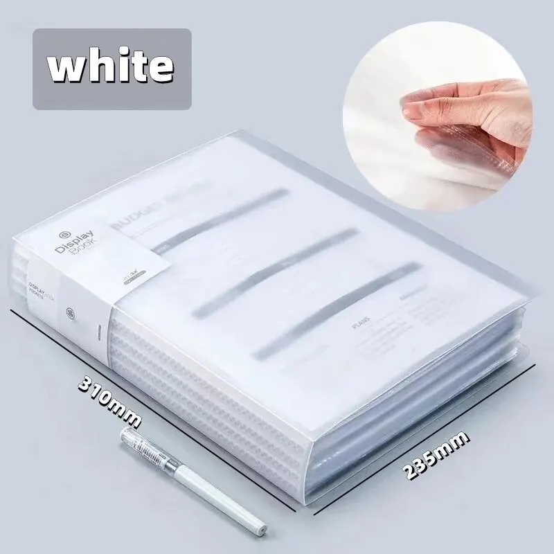 

A4 Large Capacity Transparent Folder Paper Storage Multi-layer File Management Clear Book Stationery