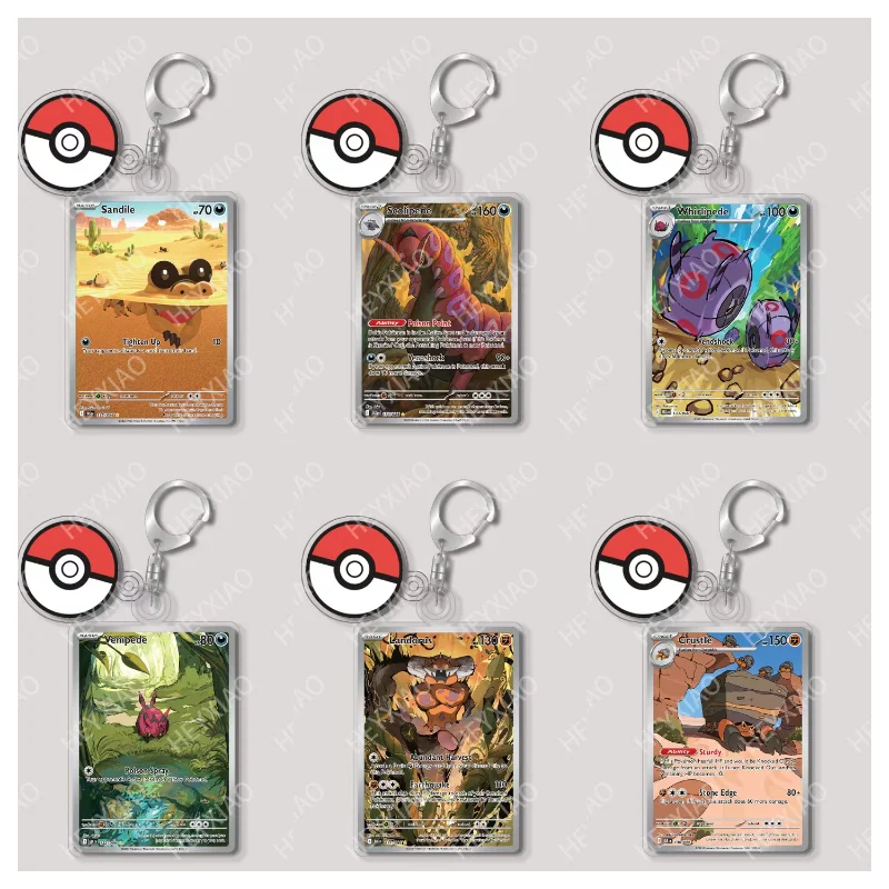 Keychain Bag Charms For Pokemon Haxorus Fraxure Axew Cobalion Bisharp Pawniard Klinklang Klang Anime Game Collection DIY Toy