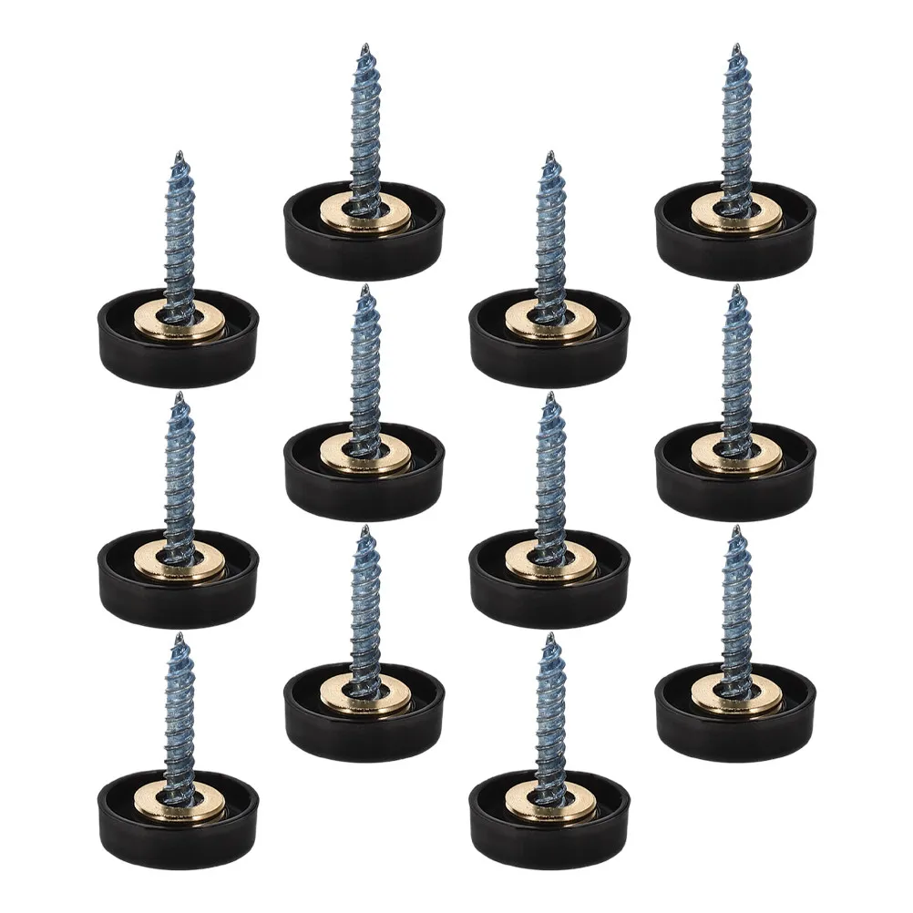 12Pcs Mirror Mounting Screws Stainless Steel 16Mm Heavy Duty Mirror Fixing Screws Elegant Decorative Screw Caps for Glass