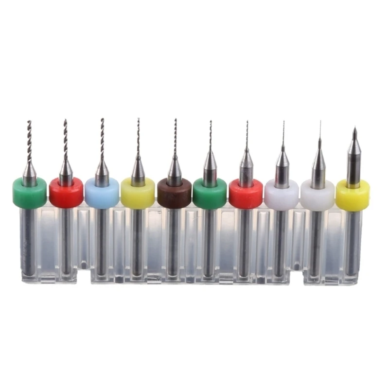 

10Pcs 0.1mm to 1.0mm PCB Print Circuit Board Micro Drill Bits Set Tool