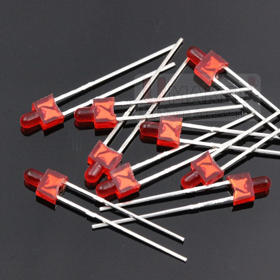 1000pcs 2mm Round LED lamps diodes chip, Color len light beads, F2 led Emitting diodes Red/Green/Yellow Lighting DIY DIP lamp