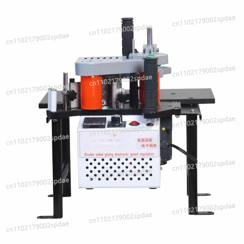 900W Small Manual Edge Banding Machine Double Side Gluing Portable Edge Bander Woodworking Edge Banding Machine 220V