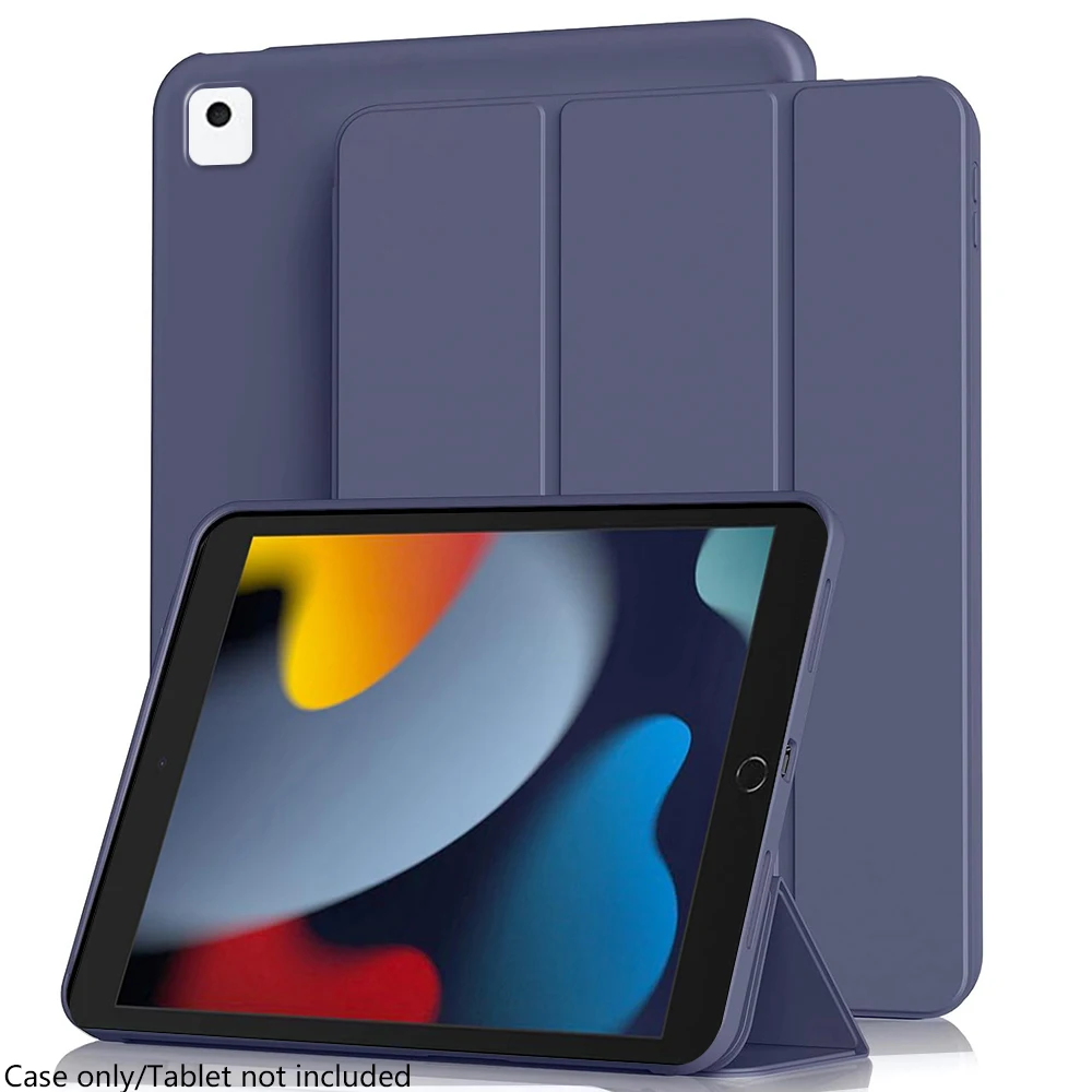 Soft TPU Back Case for Ipad 7th 8th 9th 10.2 7/8/9th Generation Air 3 Pro 10.5 Trifold Stand Smart Cover with Auto Wake/Sleep
