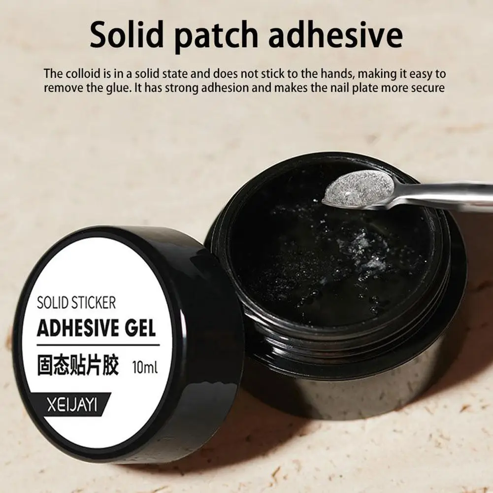 2024 Easy Stick Solid Nail Patch Gel Gummy Adhesive Bond 8ml UV Glue No-Flowing Modelling Stick Tips Clear Solid Nail Art UV Gel