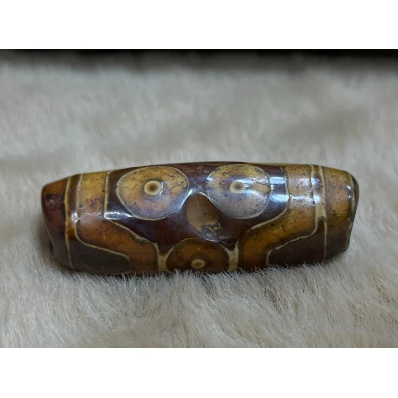 

Tibetan Nepalese Himalayan Ancient agate Old Dzi Talisman 7 eye Beads Amulet