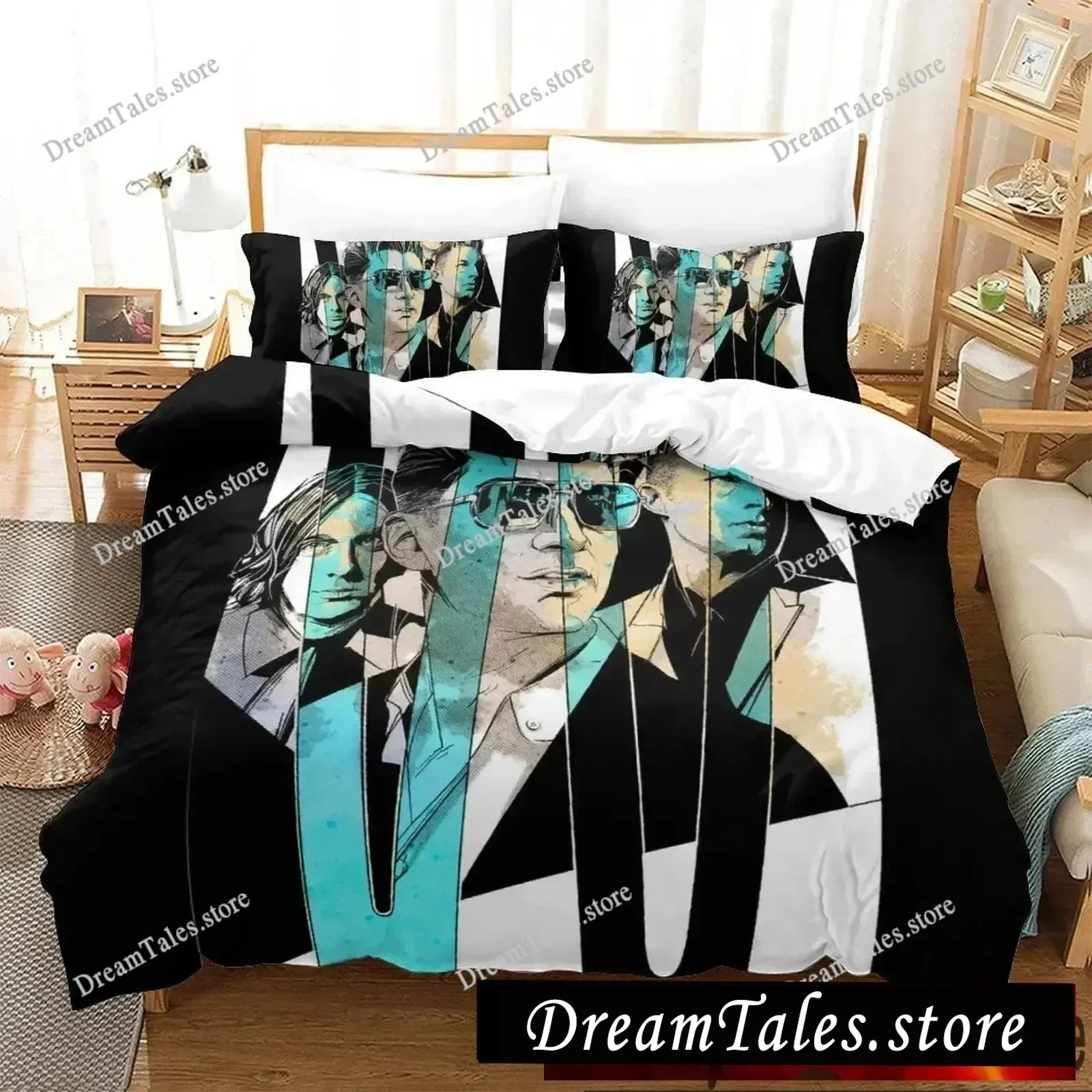 3D Print Arctic Monkeys Band Bedding Set Duvet Cover Bed Set Quilt Cover Pillowcase Comforter King Queen Size Boys Adult