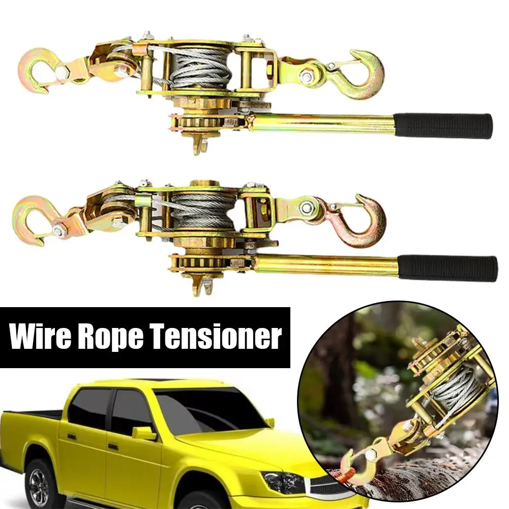 Rope Ratchet Tightener Wire Tightener Rope Tensioner Rope With Manual Tensioner Ratchet Reinforced Gears Pulley Tightener W2x5