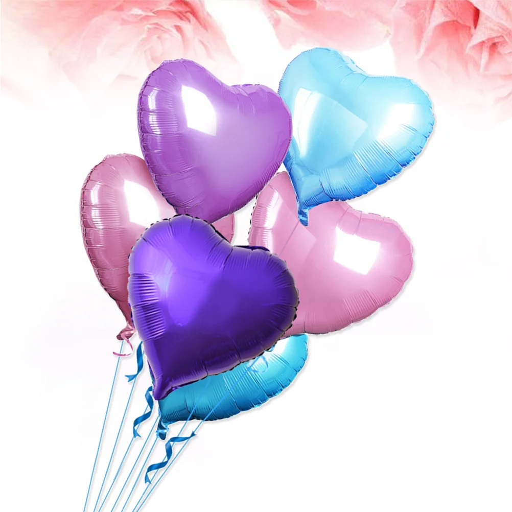 

25Pcs Heart Shape Aluminum Film Balloons 18 Inch Multicolor Reusable Wedding Party Decoration Love Photo Balloon