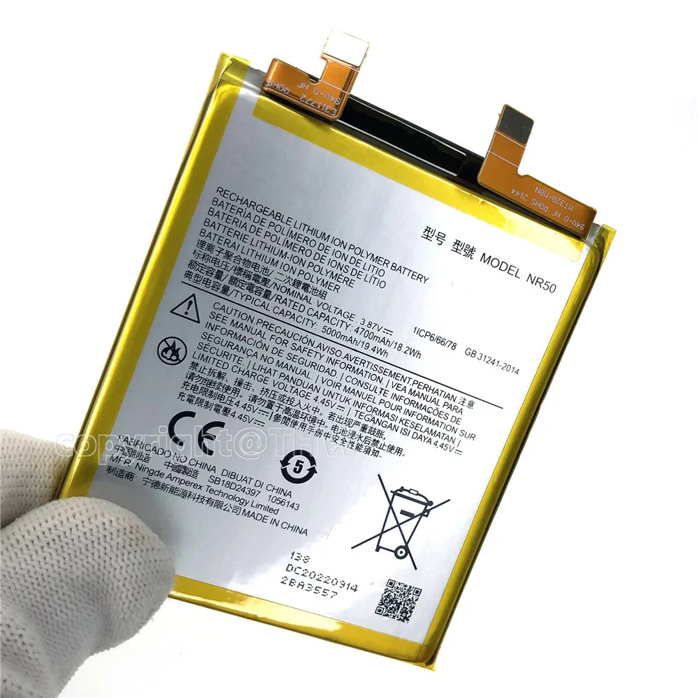 100% Original Rechargeable Replacement Battery, NR50, FOR MOTO, Motorola EDGE X30, XT2201-2, 5000mAh