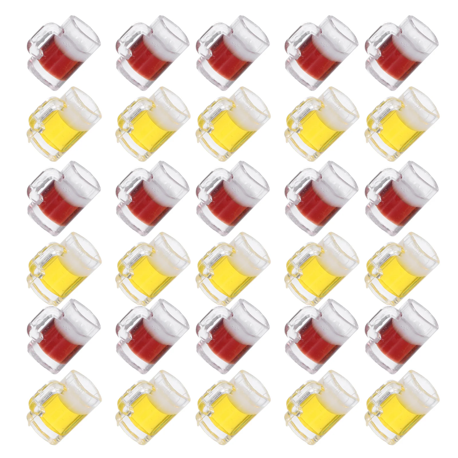 

30Pcs Mini Beer Mug Resin Craft Clear Miniature Realistic Barware Dollhouse Accessories Mini Resin Food Figures