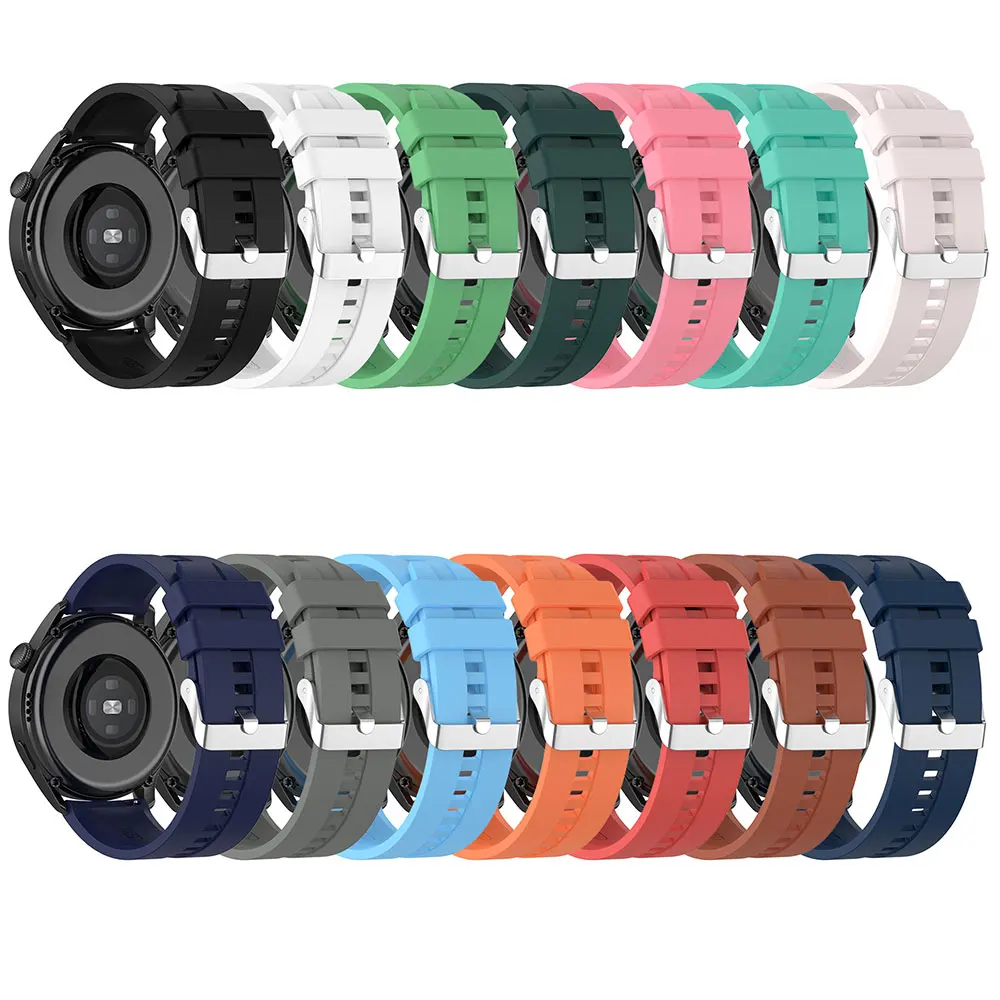 Soft Silicone Sport Watchband for Huawei Watch GT/3/Pro, Comfortable Wristband Accessory For Samsung, Honor, Amazfit GTR 47mm