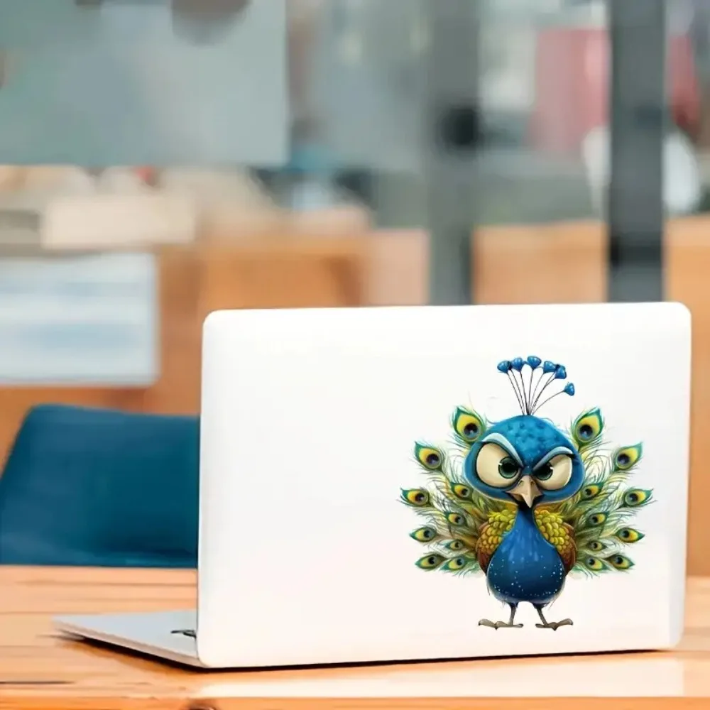 Waterproof Resistant Peacock Pattern High Quality Vinyl Stickers Suitable Car Computers Bottles Trucks Motorcycles Walls