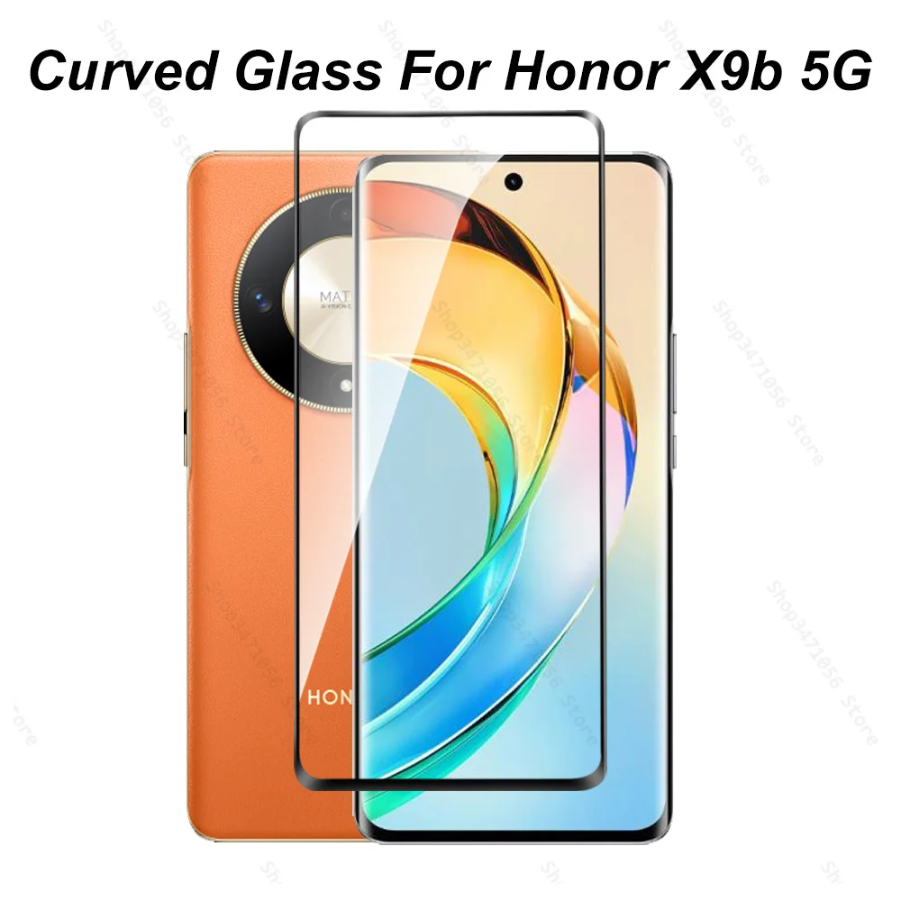 Curved Glass For Honor X9b 5G Screen Protector Honer Honar Hono X 9b X9 X 9 HonorX9 B HonorX9b 2023 6.8inch Tempered Glass Film