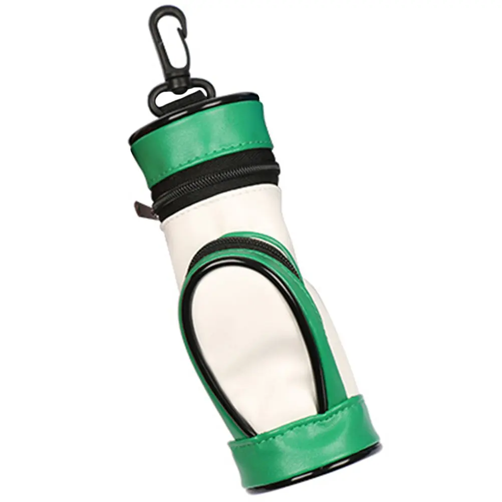 

Golf Ball Storage Bag Lightweight PU Portable Hanging Golfing Ball Holder Compact Reusable Small Tee Organizer Golf Supplies